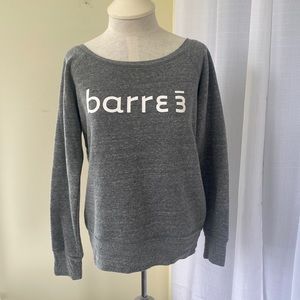 Barre3 boatneck sweatshirt gray size L